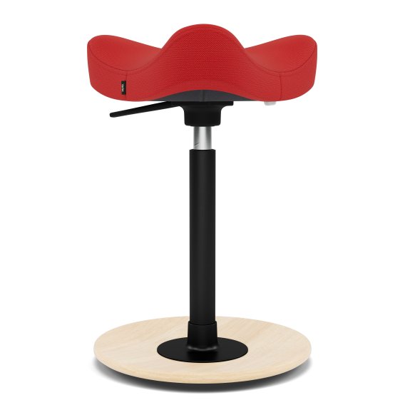 Varier Stokke Move Comapct in Rot mit Holzteller